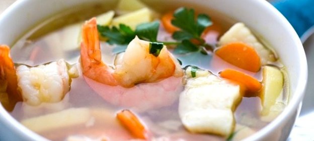 Уха с креветками