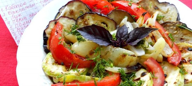 Овощи-гриль в маринаде