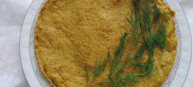 Гороховая лепешка с морковкой