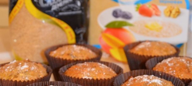 Постные банановые кексы, с орехами и финиками