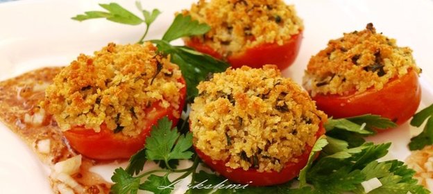 Помидоры из духовки под хлебной корочкой