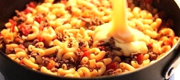 Макароны «Чизбургер»