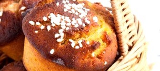 Постные вишневые маффины