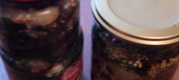 Баклажаны соленые с петрушкой