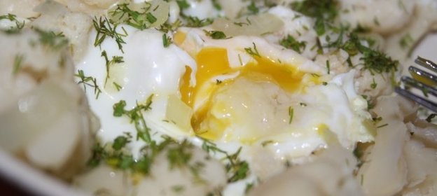 Яичница с цветной капустой и пармезаном