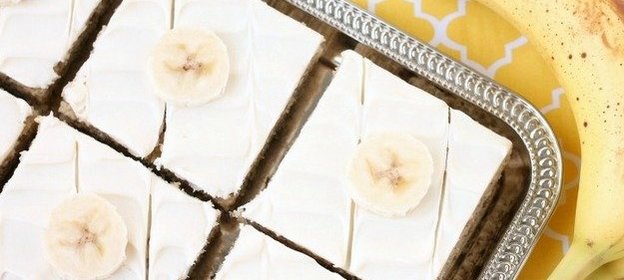 Банановый кекс в глазури