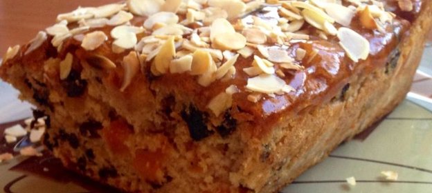 Постный кекс с сухофруктами