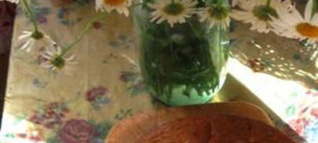 Кекс с персиками