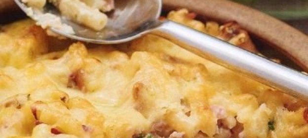Макароны, запеченные с тунцом