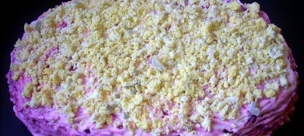 Селедка под шубой со шпротами