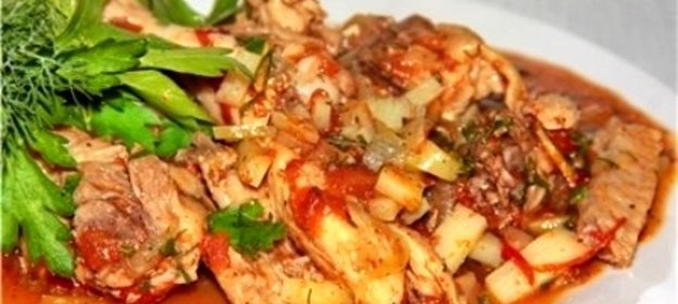 Чахохбили из курицы с картошкой