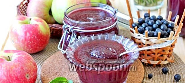 Яблочный джем с чёрноплодной рябиной