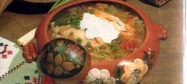 Щи сборные в горшочках