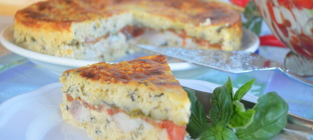 Средиземноморская запеканка с пангасиусом и булгуром