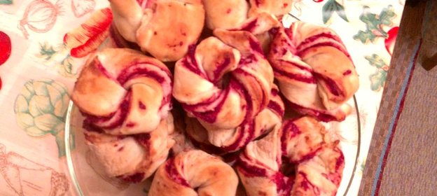 Веночки с клюквенным джемом