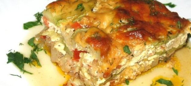 Овощная запеканка с кабачками