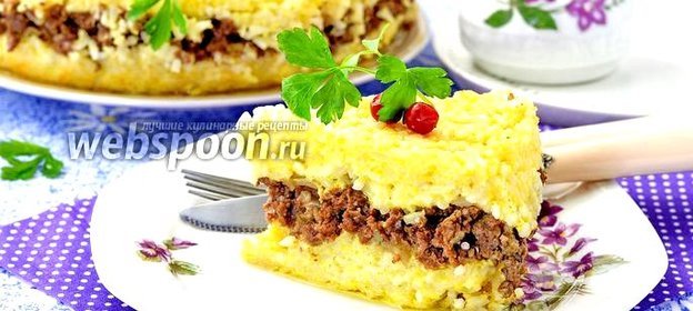 Запеканка из риса и фарша