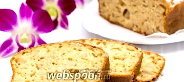 Йогуртовый кекс с грушей и овсяными хлопьями