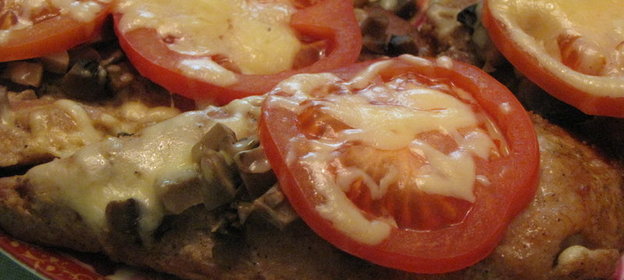 Говядина, запечёная с грибами