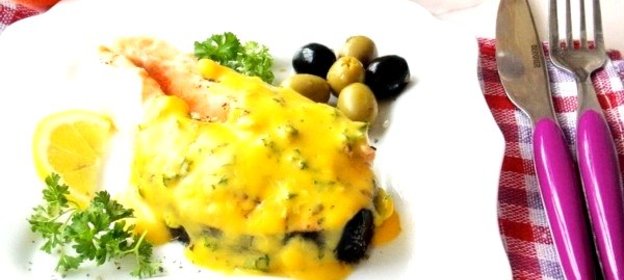 Стейк из лосося в апельсиновом соусе