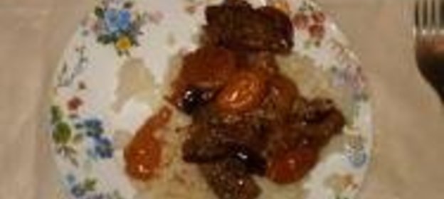 Стейки с фруктами