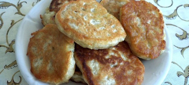 Постные оладьи с яблоками