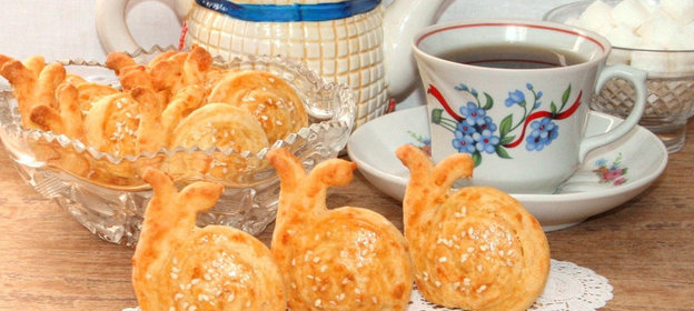 Сырно-кунжутное печенье «Улитки»