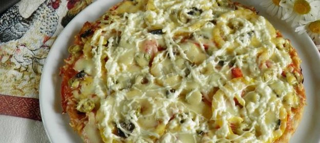 Пицца без дрожжей на молоке