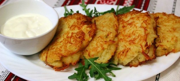 Картофельные оладьи с сыром