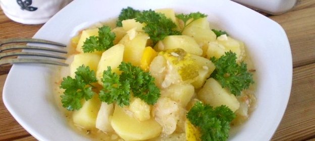 Тушеные овощи кусочками