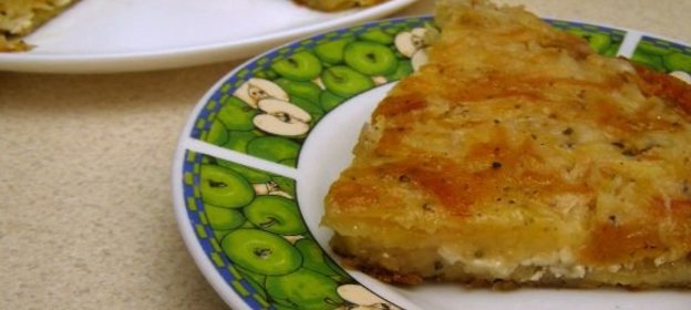 Картофельная запеканка на сковороде