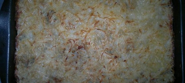 Картофельная запеканка с рыбным фаршем