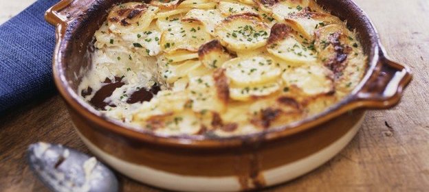 Картофельная запеканка с белыми грибами