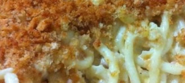 Спагетти, запеченные с тунцом