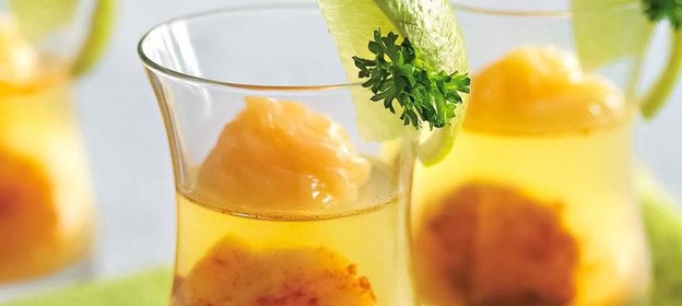 Морские гребешки в лаймовом желе