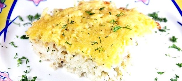 Запеканка из филе рыбы