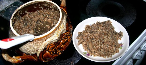Гречневая каша с грибами