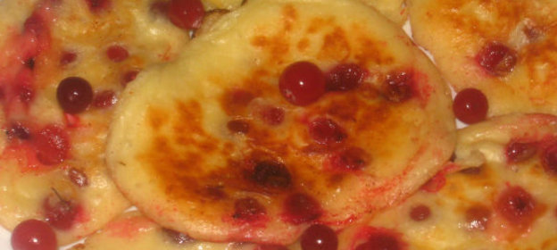 Клюквенные оладьи