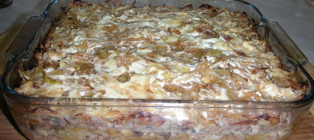 Капустная запеканка с мясом (вариант)