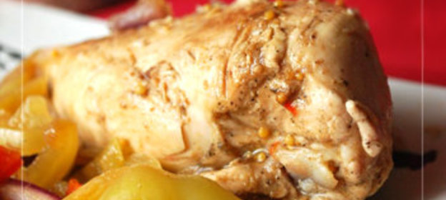 Овощи по-азиатски с курицей