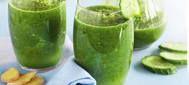 Зеленый смузи с огурцами