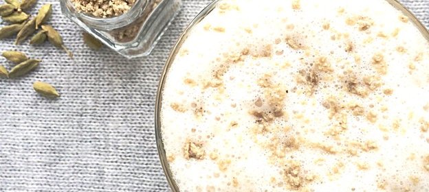 Кофе латте с халвой