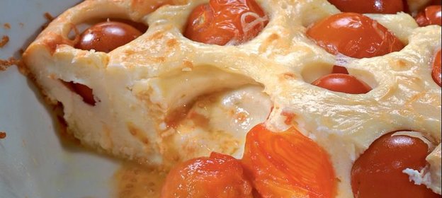 Творожная запеканка с помидорами