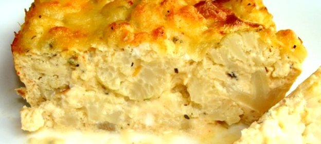 Запеканка с цветной капустой и курицей