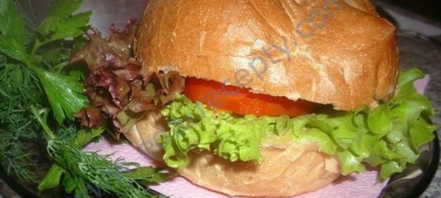 Биг бургер с куриным фаршем