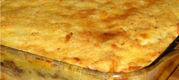 Запеканка картофельная с вареным мясом