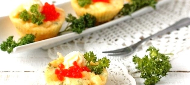 Маффины с сыром и петрушкой в микроволновке