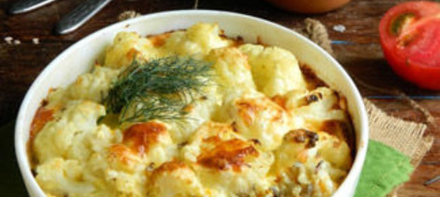 Запеканка из риса и цветной капусты