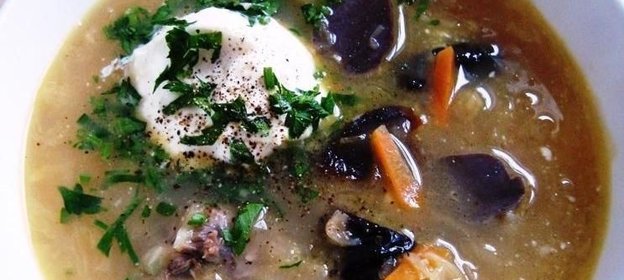 Кислые щи с утиными потрохами