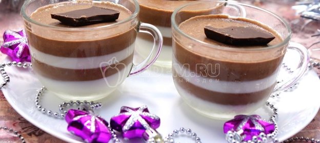 Десерт из желе «Зебра»